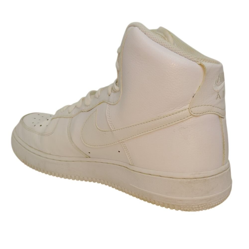 Nike Air Force 1 Mens Pre-owned High Top Triple White Sneakers - sz. 11 1/2 - Picture 2 of 7